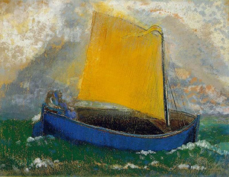 Odilon Redon The Mystical Boat Norge oil painting art